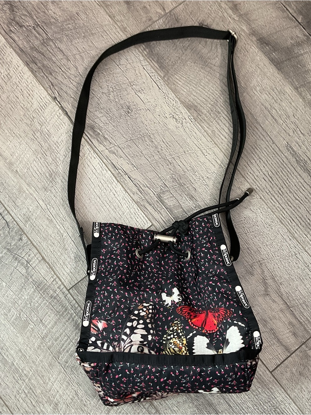 LeSportsac Nadine Butterfly Drawstring Purse